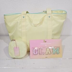 Stoney Clover lover Yellow Beach / Baby bag / tote Pocket Purse & Wording